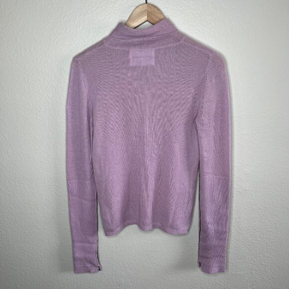 Maria McManus Lavender Purple Recycled Cashmere Blend Mockneck Sweater M - Picture 6 of 10